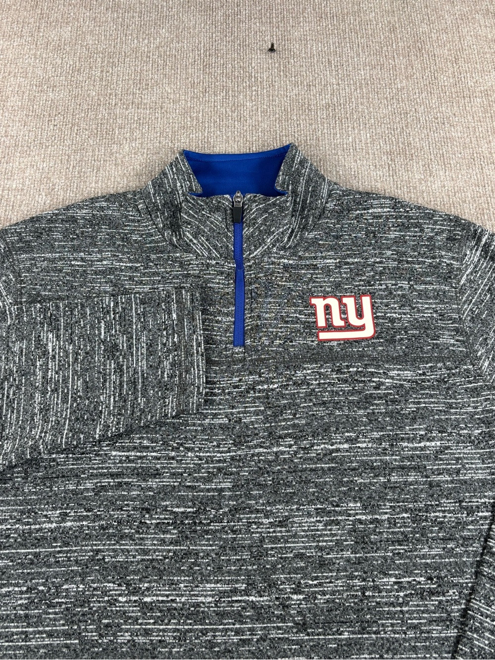 New York Giants NFL Team Apparel 1/4 Zip Pullover Mens Large Tech Jacket